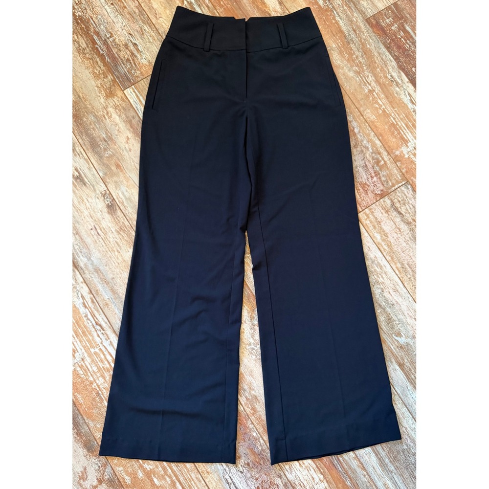 CAbi 644 Womens Size 6 Black Wide Leg Trouser Pants Stretch Career Office